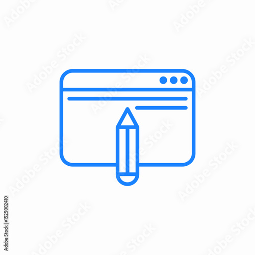 web content icon sign vector