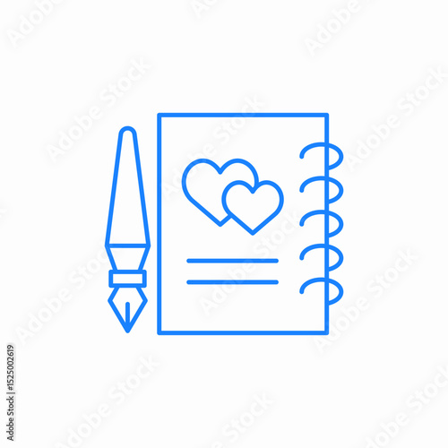wedding journal icon sign vector