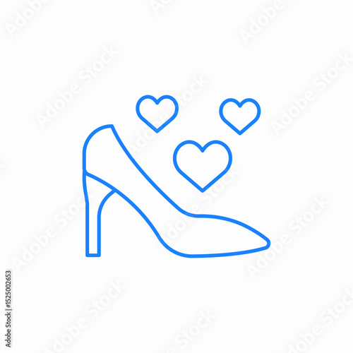 wedding shoe bride icon sign vector