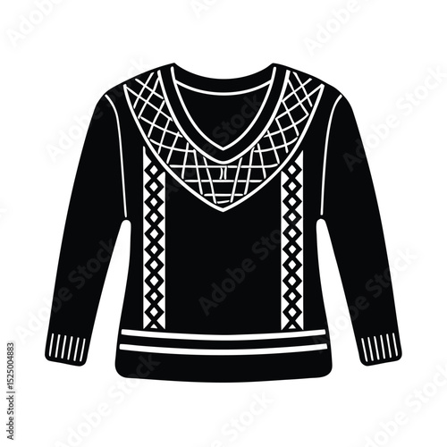 Modern Knit Woven Vector Illustration