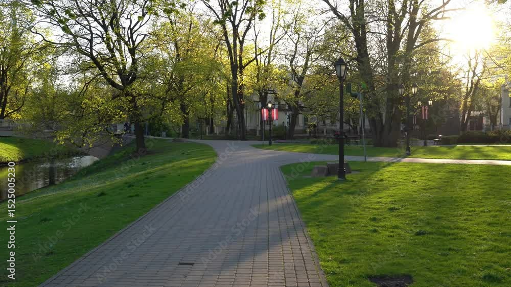Bastion Hill city park (Bastejkalns Park) in Riga, Latvia Bastion Hill city park (Bastejkalns Park) in Riga, Latvia