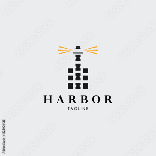 lighthouse logo vector illustration design