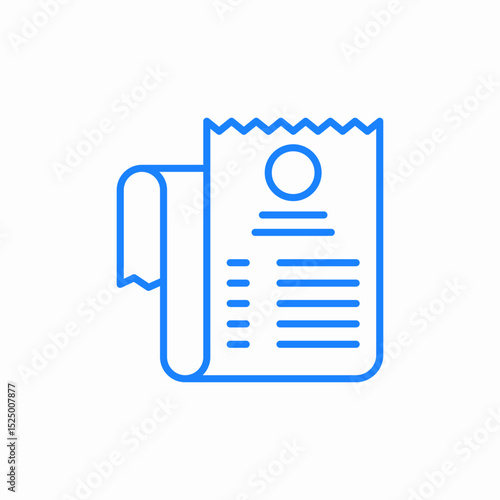 dining bill icon sign vector