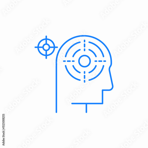 focused mind icon sign vector