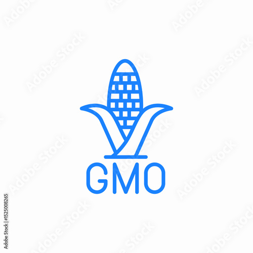 genetically modified organism icon sign vector