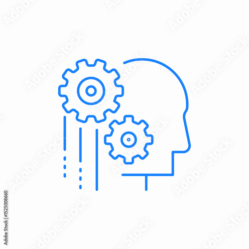 intellectual settings icon sign vector