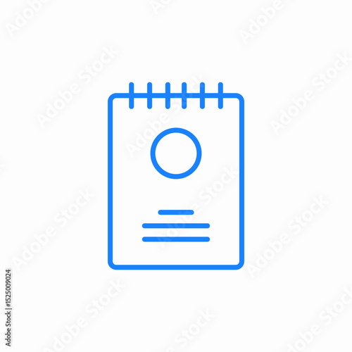 notepad book icon sign vector