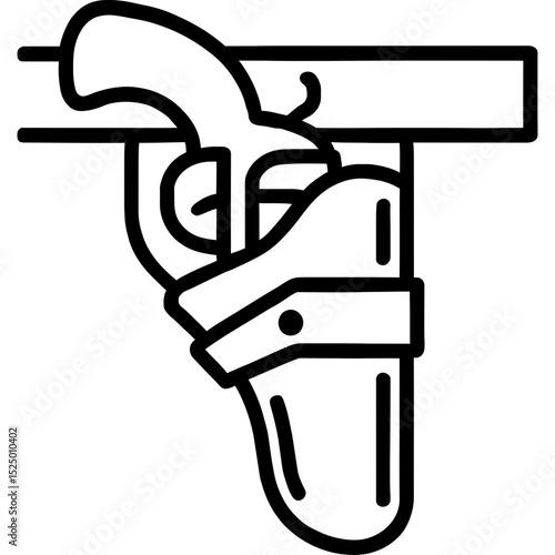 Minimal vector gun holster design