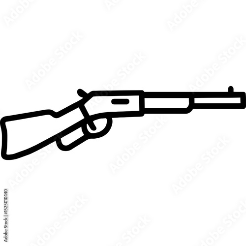 Outline icon of a western rifle