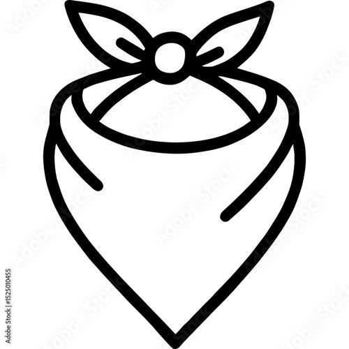 Triangular cloth bandana vector