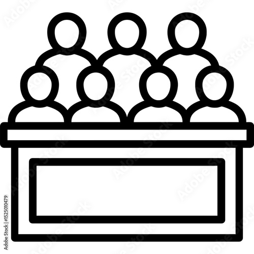 Vector outline of a jury box icon