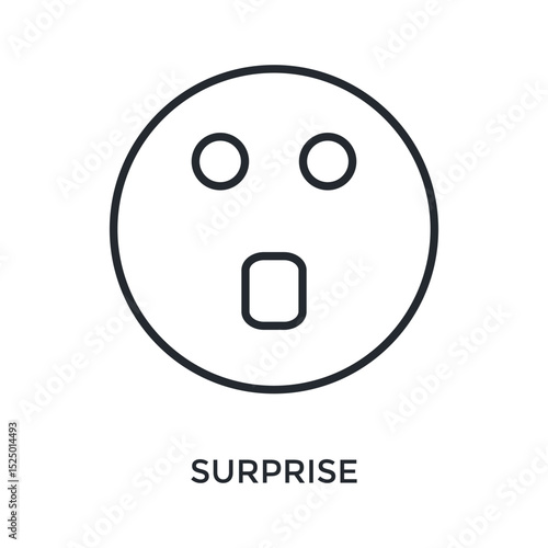 Surprise Icon Outline Style. Vector Illustration For Graphic Design