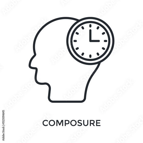 Composure Icon Outline Style. Vector Illustration For Graphic Design