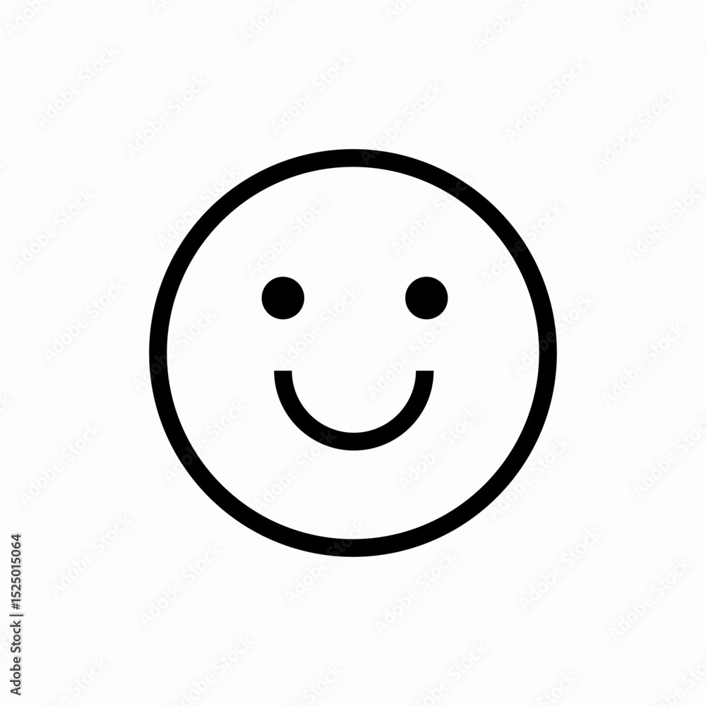 Fototapeta premium happy smile icon vector sign