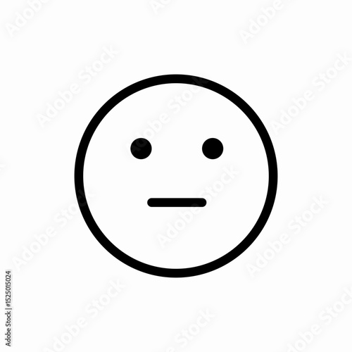 neutral expression icon vector sign