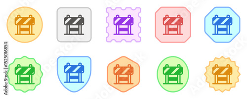 Editable road construction barrier, barricade, blockade, vector icon. Sign, mark, tools, industry. Part of a big icon set family. Perfect for web and app interfaces, presentations, infographics, etc
