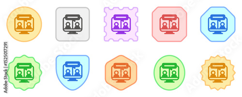 Editable online meeting, conference, chat vector icon. Remote work, job, profession, freelance. Part of a big icon set family. Perfect for web and app interfaces, presentations, infographics, etc