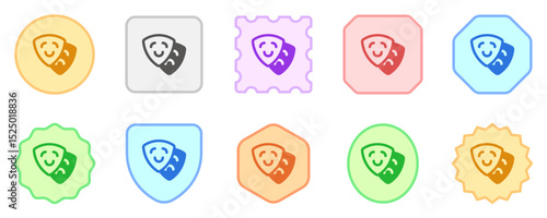 Editable theater masks, drama vector icon. Movie, cinema, entertainment. Part of a big icon set family. Perfect for web and app interfaces, presentations, infographics, etc