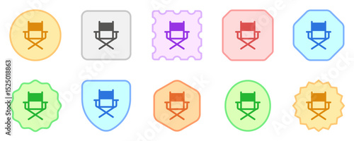 Editable camping, folding, director's chair, furniture vector icon. Movie, cinema, entertainment. Part of a big icon set family. Perfect for web and app interfaces, presentations, infographics, etc