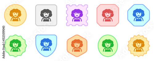 Editable middle aged woman avatar vector icon. User, profile, identity, persona. Part of a big icon set family. Perfect for web and app interfaces, presentations, infographics, etc