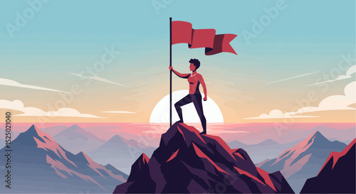 silhouette of a woman in the mountains