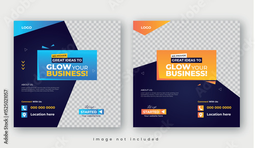 Digital Marketing Agency Social Media Post Design Template | Business Promotion Graphic for instagram & facebook