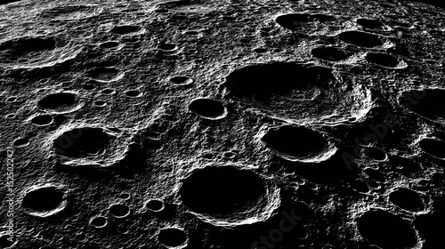 月面クレーターのリアルなテクスチャ、ベクターイラスト