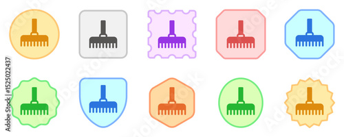Editable rake vector icon. Gardening, landscaping, horticulture. Part of a big icon set family. Perfect for web and app interfaces, presentations, infographics, etc