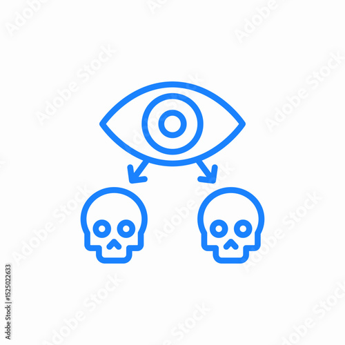 deatch vision icon sign vector