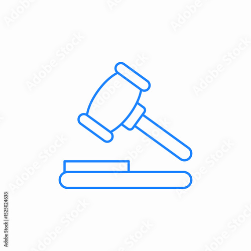 wooden court gavel icon sign vector