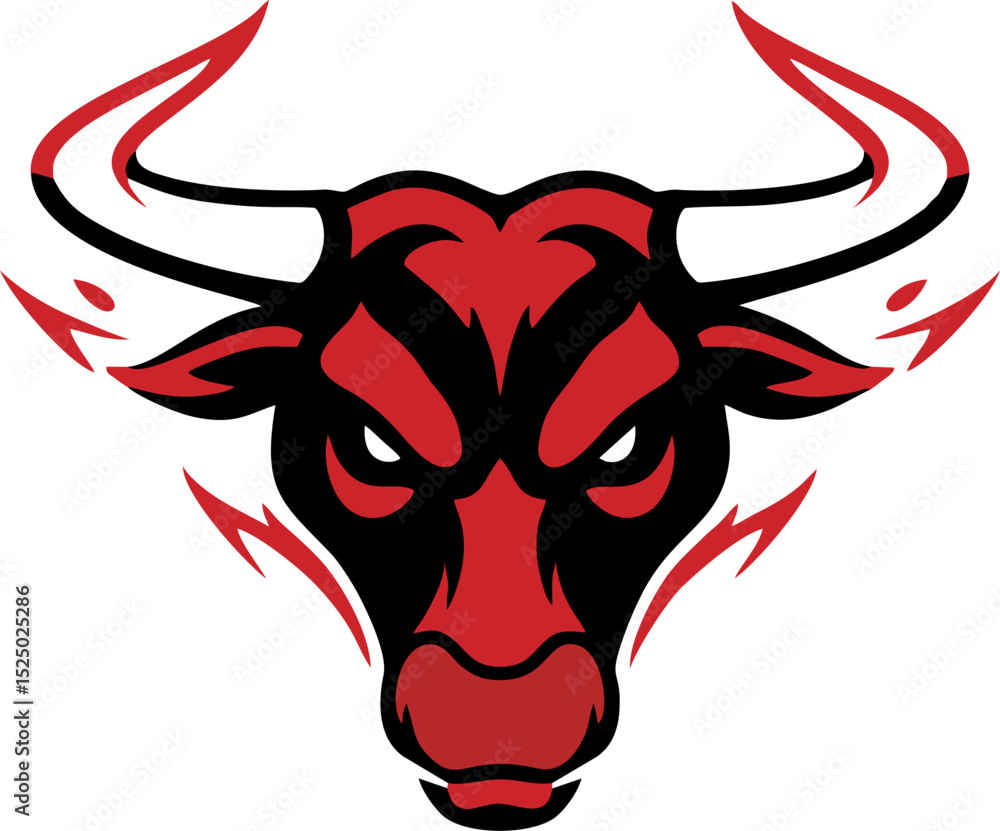Fototapeta premium Bull Logo Design, Bison icon silhouette, Buffalo silhouette isolated, Vector illustration Buffalo Logo Design