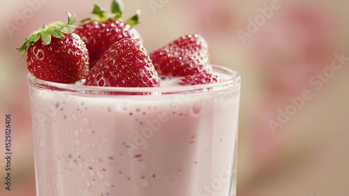 Wallpaper Mural Strawberry smoothie in a glass Torontodigital.ca