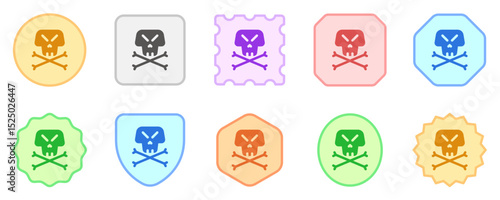 Editable danger skull vector icon. Video game, game elements. Part of a big icon set family. Perfect for web and app interfaces, presentations, infographics, etc