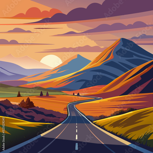 landscape with mountains