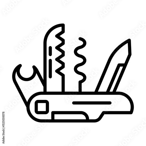 Multi Tool Versatile Hand Tool and Utility Equipment Single icon