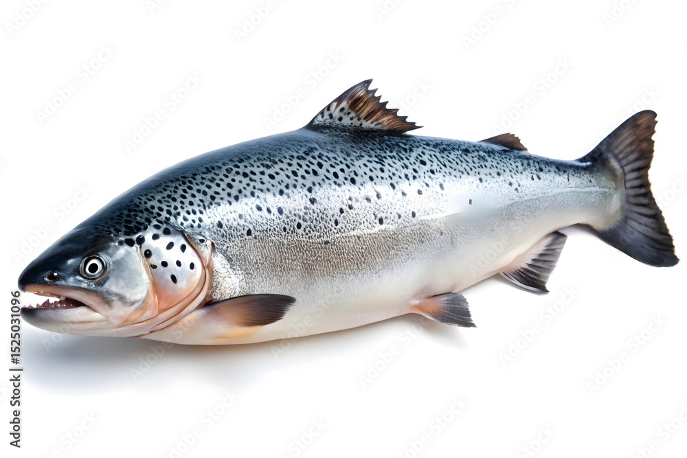 Naklejka premium trout on white background