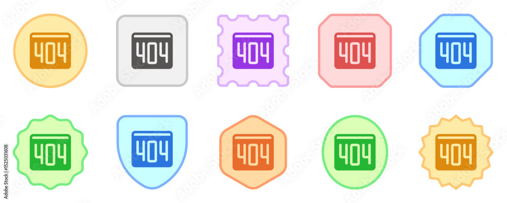Fototapeta premium Editable 404 error, page not found vector icon. Part of a big icon set family. Perfect for web and app interfaces, presentations, infographics, etc