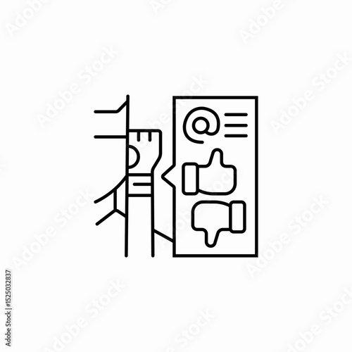 online public discussion icon sign vector
