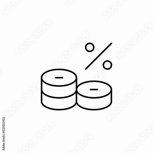 payment rate icon sign vector
