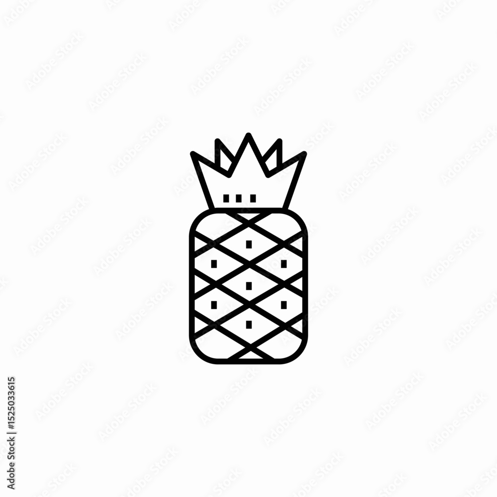 pineapple fruit icon sign vector pineapple fruit icon sign vector