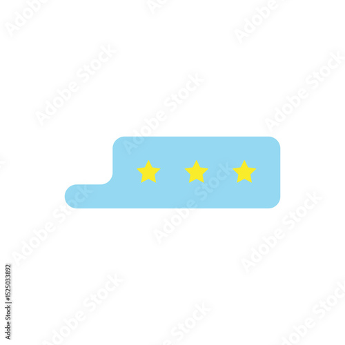 Review rating icon vector. 3-star feedback bar for customer rating or evaluation. 