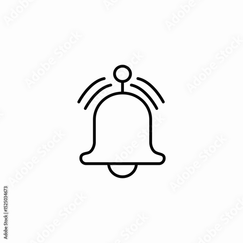 ringing bell icon sign vector