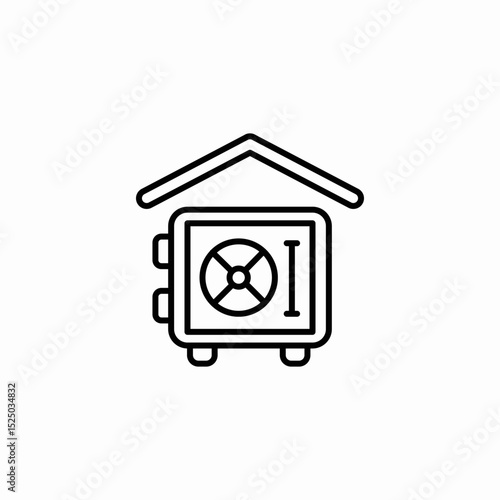 safe house icon sign vector