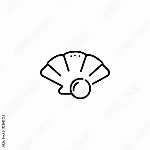 sea shell marble icon sign vector