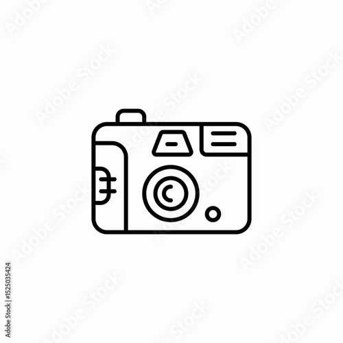 sleek photo camera icon sign vector