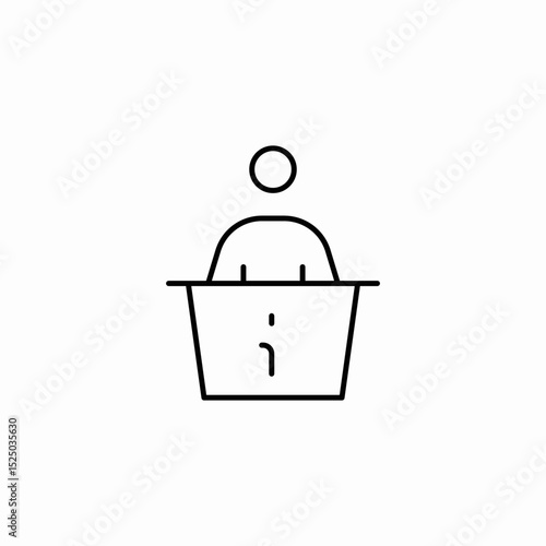 speaksperson information icon sign vector