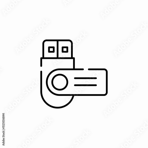 usb flash drive icon sign vector
