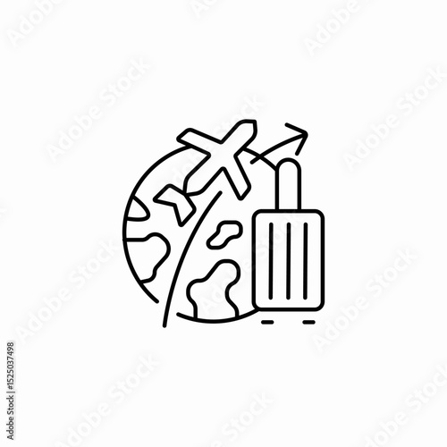 world tour icon sign vector