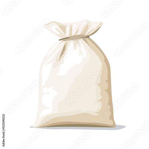 My Simple flat 2D cornstarch bag icon on a transparent background, high-resolution vector illustration, minimalist clipart, suitable for print and digital design, clipart icon set	