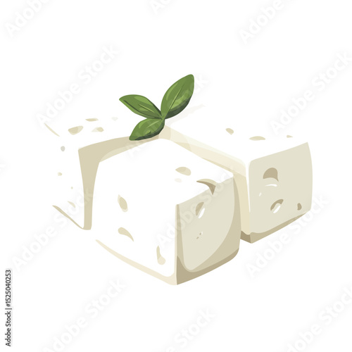 My Simple flat 2D feta cheese icon on a transparent background, high-resolution vector illustration, minimalist clipart, suitable for print and digital design, clipart icon set	